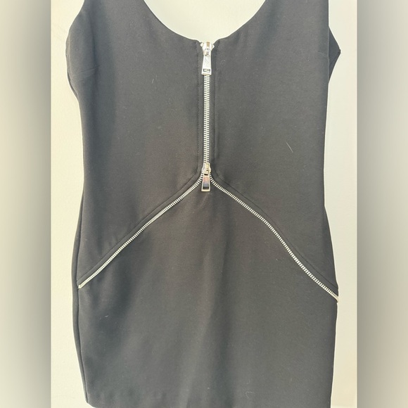 Zara Black Dress with Zipper Accent *NWT* XL - Picture 3 of 17
